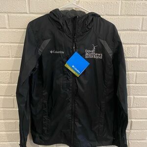 Columbia Black Windbreaker Jacket Dave Matthews Band Logo